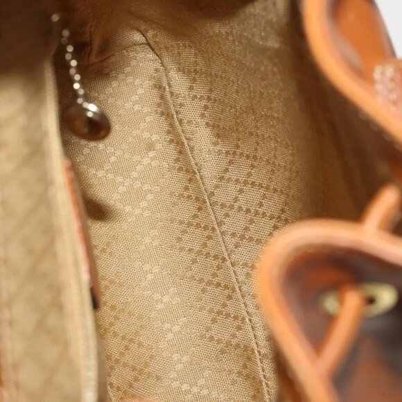 GUCCI Bamboo Backpack Leather Brown Gold - Picture 14 of 16